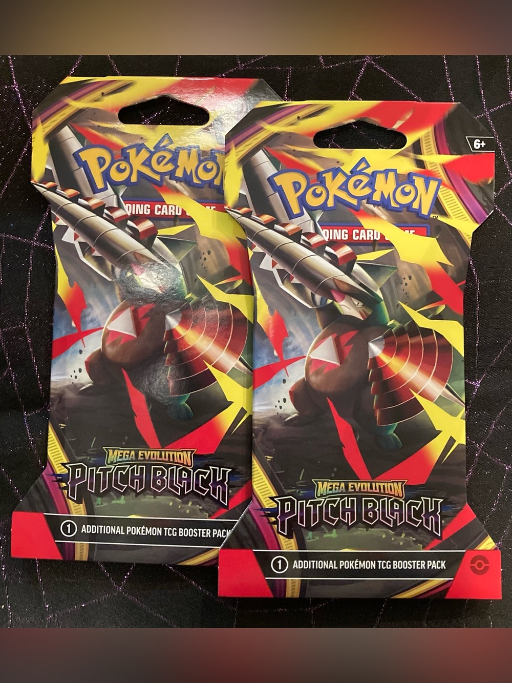 2 Pitch Black Mega Evolution Pokémon Booster Packs Unopened